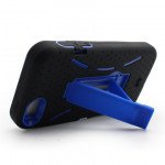 Wholesale iPhone 5 5S Armor Hybrid Case with Stand (Black-Blue)